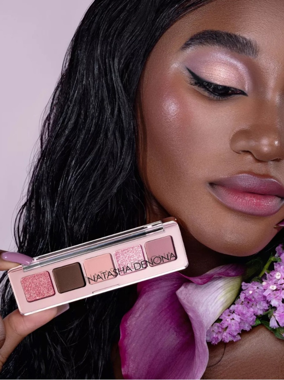 Natasha Denona / Mini Rose Eyeshadow Palette / Pink Mauve - Picture 10 of 16